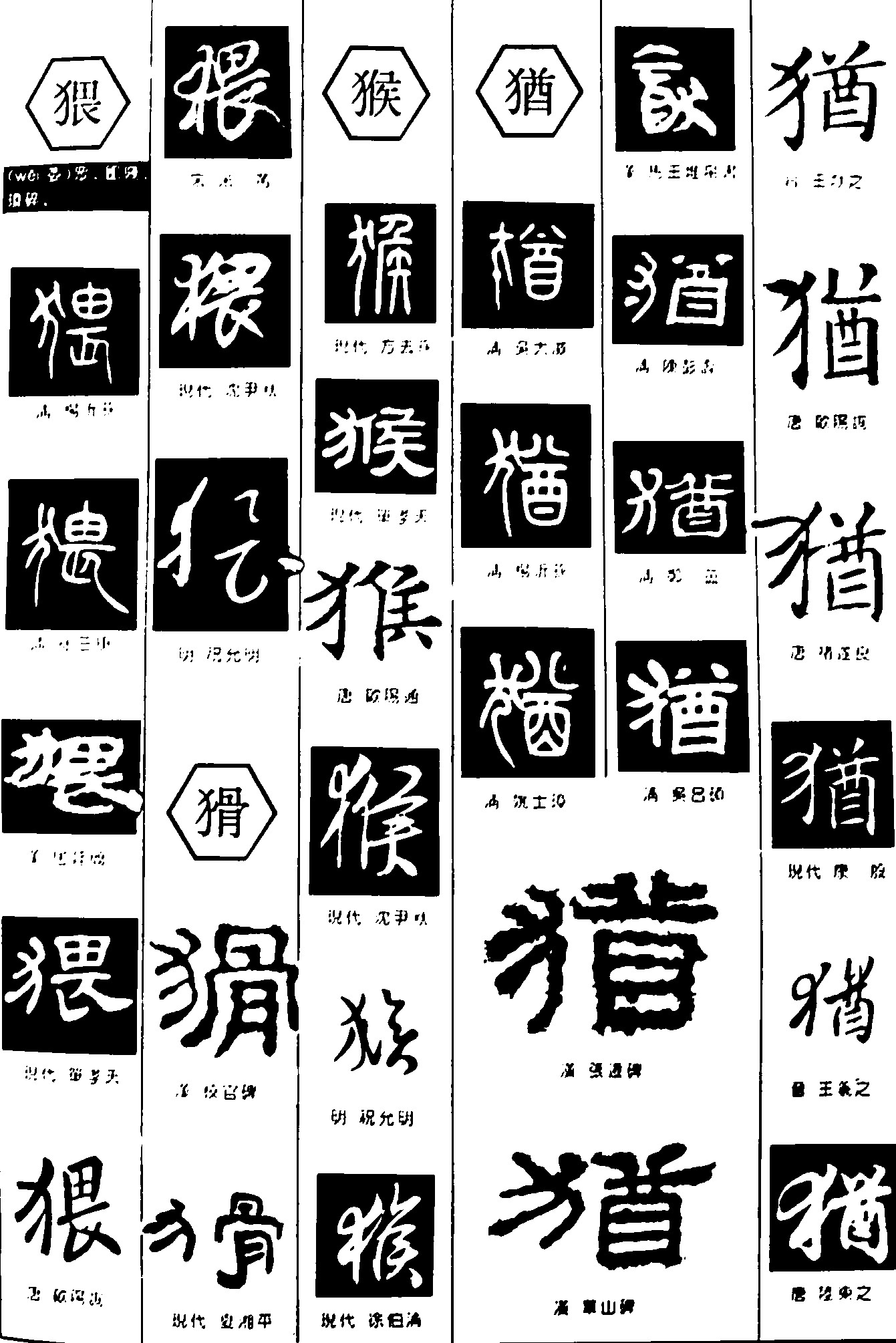 猥猾猴猶
