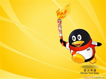 奥运运动项目QQ卡通吉祥物火炬